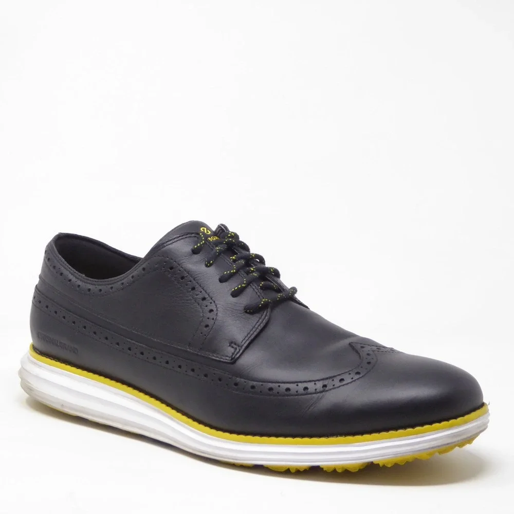 Cole Haan Men OriginalGrand Wingtip Golf Oxford Shoe Navy Blue Leather C33682 13